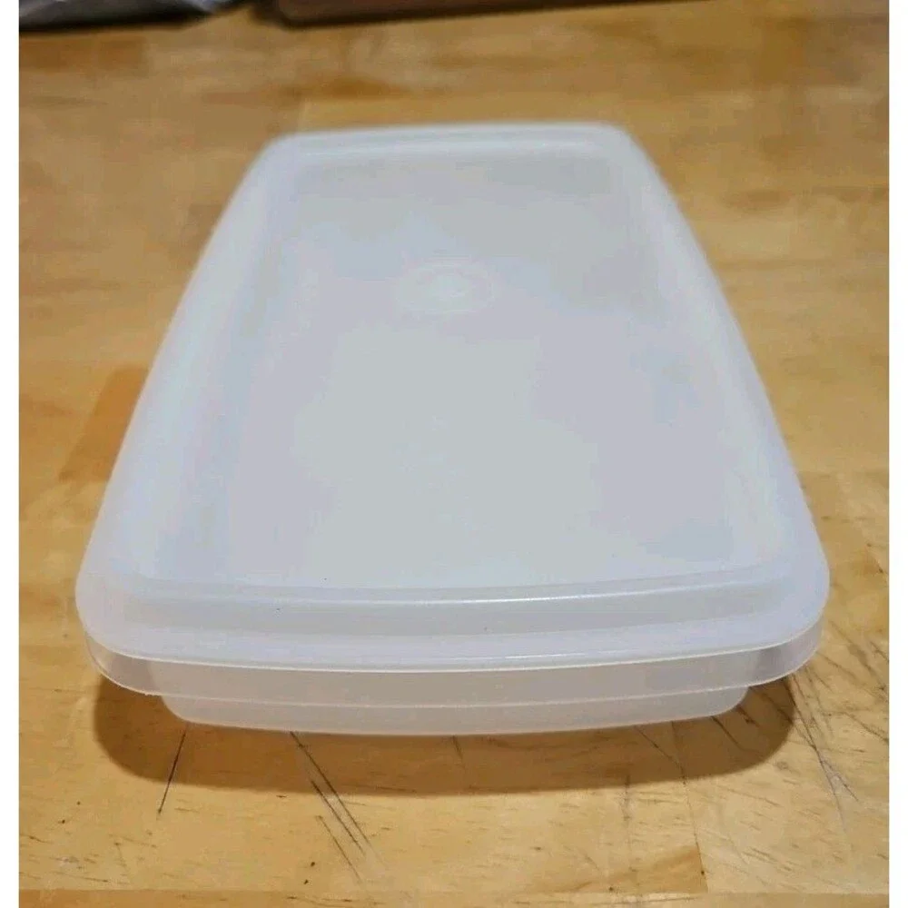 Vintage Tupperware Deli Meat Cheese Keeper Sheer 816 W/ Sheer Lid 817